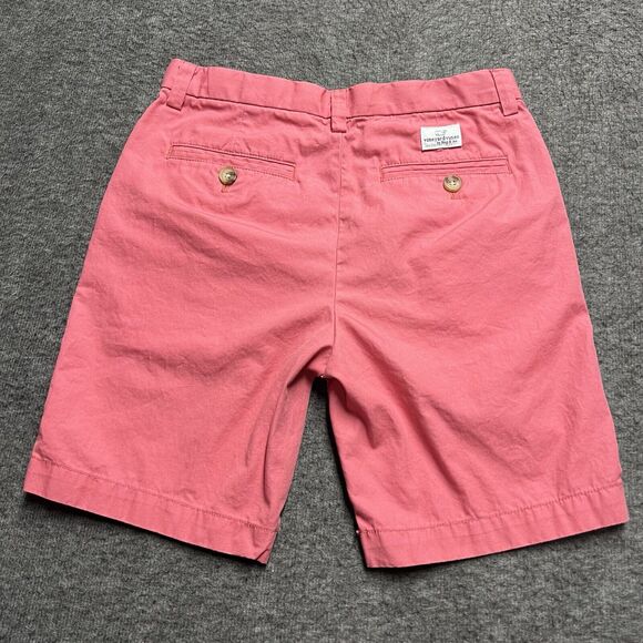 Vineyard Vines Boys Shorts Size 8 Pink Cotton Flat Front Pockets Adjustable - Picture 4 of 9